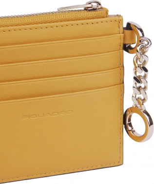 Чехол для кредитных карт Piquadro Circle PP5910W92R/GBE шафрановый/бежевый натур.кожа