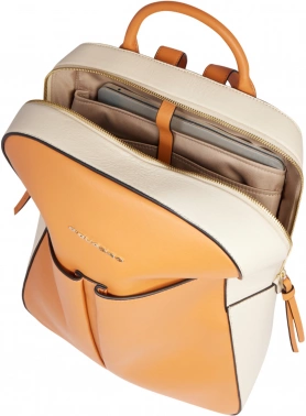 Рюкзак женский Piquadro Ashley CA6455W134/AR охра/бежевый кожа/натур.кожа