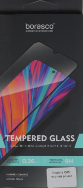 Защитное стекло для экрана BoraSCO прозрачный для Realme C65/C75 2.5D антиблик. 1шт. (73369)