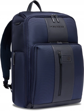 Рюкзак Piquadro Brief2 CA6648BR2/BLU темно-синий нейлон/натур.кожа