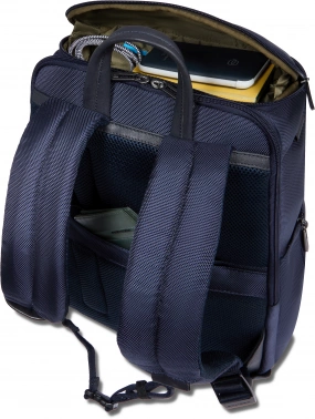 Рюкзак Piquadro Brief2 CA6648BR2/BLU темно-синий нейлон/натур.кожа