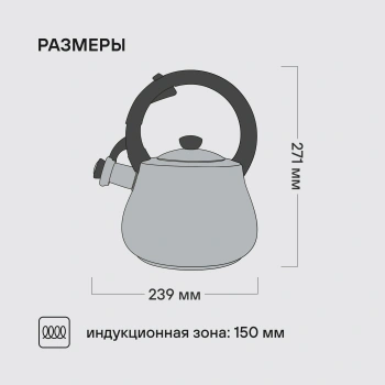 Чайник металлический Rondell Admiring RDS-1898