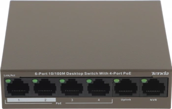 Коммутатор Tenda  TEF1106P-4-63W