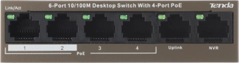 Коммутатор Tenda  TEF1106P-4-63W