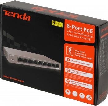 Коммутатор Tenda  TEF1109P-8-102W