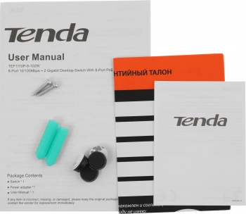 Коммутатор Tenda  TEF1110P-8-102W