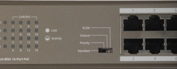 Коммутатор Tenda  TEF1118P-16-150W