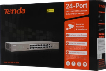 Коммутатор Tenda  TEF1126P-24-250W