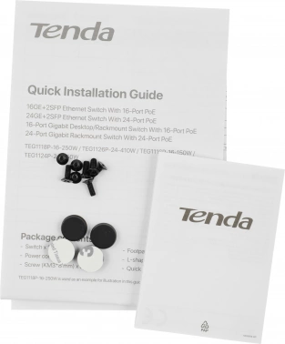Коммутатор Tenda  TEG1124P-24-250W