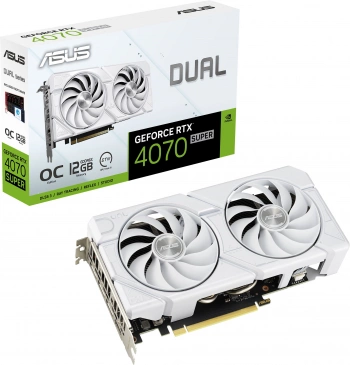 Видеокарта Asus PCI-E 4.0  DUAL-RTX4070S-O12G-EVO-WHITE