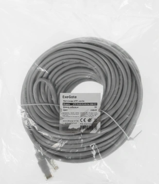 Патч-корд Exegate UTP-RJ45-RJ45-5e-30M-GY