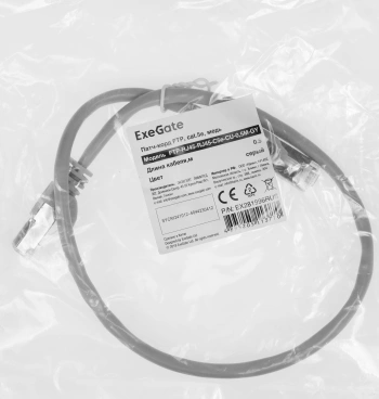 Патч-корд Exegate FTP-RJ45-RJ45-C5e-CU-0,5M-GY