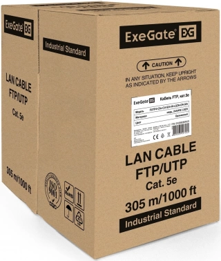 Кабель Exegate FUTP4-C5e-CU-S24-IN-LSZH-OR-305-FLUKE FTP