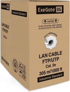 Кабель Exegate SFTP4-C5e-CU-S24-IN-PVC-GY-305-FLUKE SFTP