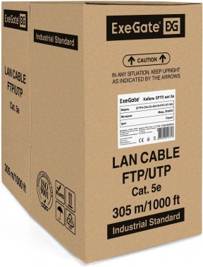 Кабель Exegate SFTP4-C5e-CU-S24-IN-PVC-GY-305-FLUKE SFTP