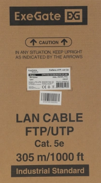 Кабель Exegate UTP4-C5e-CU-S26-IN-PVC-GY-305 UTP