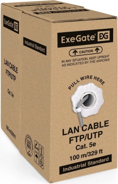 Кабель Exegate UTP4-C5e-CCA-S24-IN-PVC-GY-100 UTP