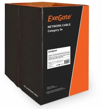 Кабель Exegate UTP4-C5e-CU-S24-IN-PVC-GY-305-FLUKE UTP