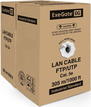 Кабель Exegate UTP4-C5e-CU-S26-IN-PVC-GY-305 UTP
