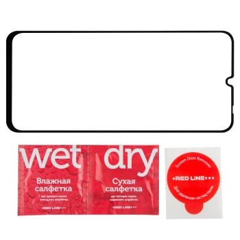 Защитное стекло для экрана Redline черный для Xiaomi Redmi A3x 2.5D 1шт. (УТ000039293)