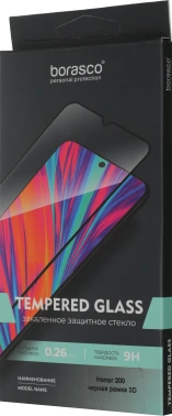 Защитное стекло для экрана BoraSCO прозрачный для Honor 200 3D антиблик. 1шт. (73661)