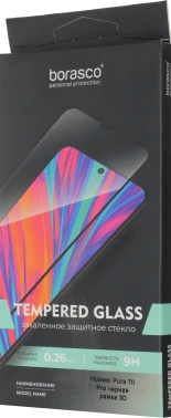 Защитное стекло для экрана BoraSCO прозрачный для Huawei Pura 70 Pro 3D антиблик. 1шт. (73654)