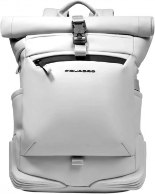Рюкзак мужской Piquadro Corner 2.0 CA6291C2OW/BI роллтоп белый полиуретан/полиэстер