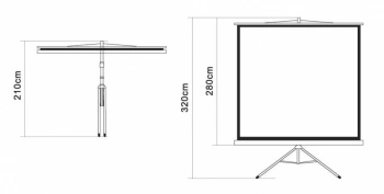 Экран на треноге Digis 248x250см Kontur-D DSKD-1108