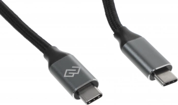 Кабель Digma D-TYPE-C-USB3.2-100W-4K-1.5M USB Type-C (m)-USB Type-C (m) 1.5м черный