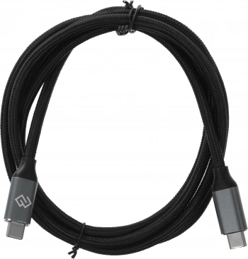 Кабель Digma D-TYPE-C-USB3.2-100W-4K-1.5M USB Type-C (m)-USB Type-C (m) 1.5м черный