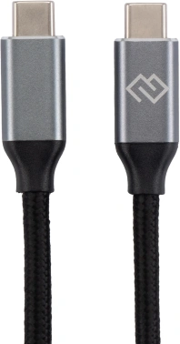Кабель Digma D-TYPE-C-USB3.2-100W-4K-3M USB Type-C (m)-USB Type-C (m) 3м черный