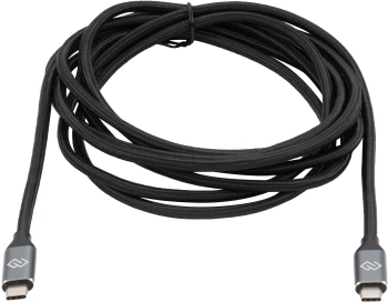 Кабель Digma D-TYPE-C-USB3.2-100W-4K-3M USB Type-C (m)-USB Type-C (m) 3м черный