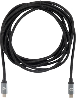 Кабель Digma D-TYPE-C-USB3.2-100W-4K-3M USB Type-C (m)-USB Type-C (m) 3м черный