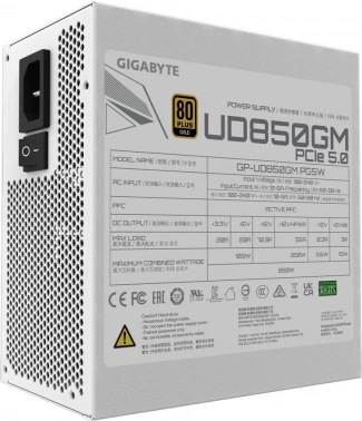 Блок питания Gigabyte ATX 850W GP-UD850GM Gen.5 snow