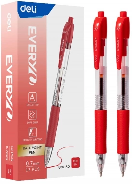 Ручка шариков. автоматическая Deli EveryU EQ60-RD