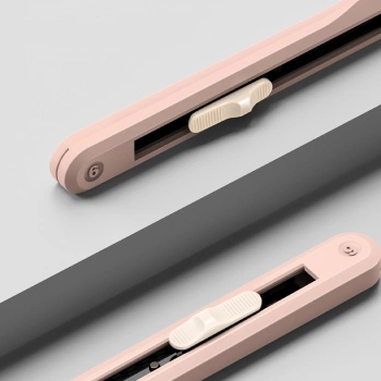 Нож канцелярский Deli ENS063PINK Nusign шир.лез.9мм выдвижное лезвие фиксатор усиленный сталь розовый