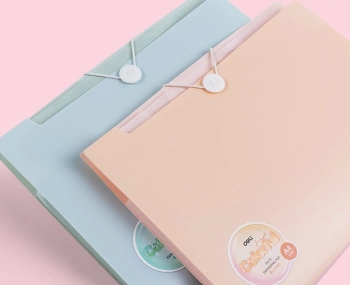 Папка-портфель Deli Colorful EF615 на резинке 8 отдел. A4 полипропилен ассорти