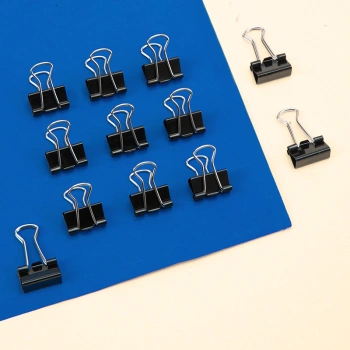 Зажимы Deli EZ65 металл 19мм черный (упак.:12шт) картонная коробка