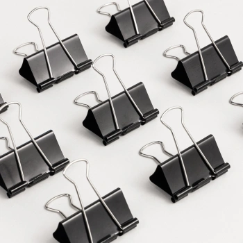 Зажимы Deli EZ66 металл 15мм черный (упак.:12шт) картонная коробка