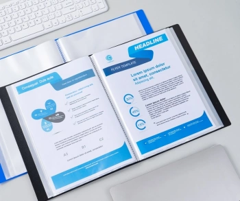 Папка с 80 прозр.вклад. Deli EF902 A4 ассорти в коробе