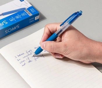 Ручка гелев. автоматическая Deli EG075-BL