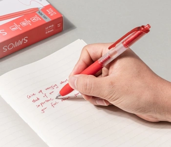 Ручка гелев. автоматическая Deli EG075-RD