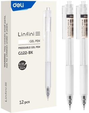 Ручка гелев. автоматическая Deli EG122-BK