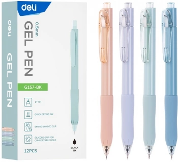 Ручка гелев. автоматическая Deli EG157-BK