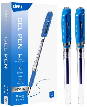 Ручка гелев. Deli EG158-BL