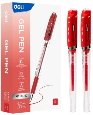 Ручка гелев. Deli EG158-RD