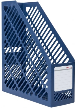 Лоток вертикальный Deli E9842 BLUE 1отд. для бумаг синий пластик