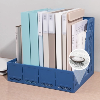 Лоток вертикальный Deli E9844 BLUE 4отд. сборный для бумаг 325x257x275мм синий пластик пластиковый пакет