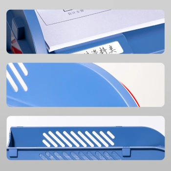 Лоток горизонтальный Deli E9213 BLUE сборный для бумаг 325x241x155мм синий пластик (упак.:3шт) пластиковый пакет