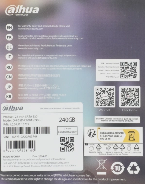 Накопитель SSD Dahua SATA-III 240GB DHI-SSD-C800AS240G C800A